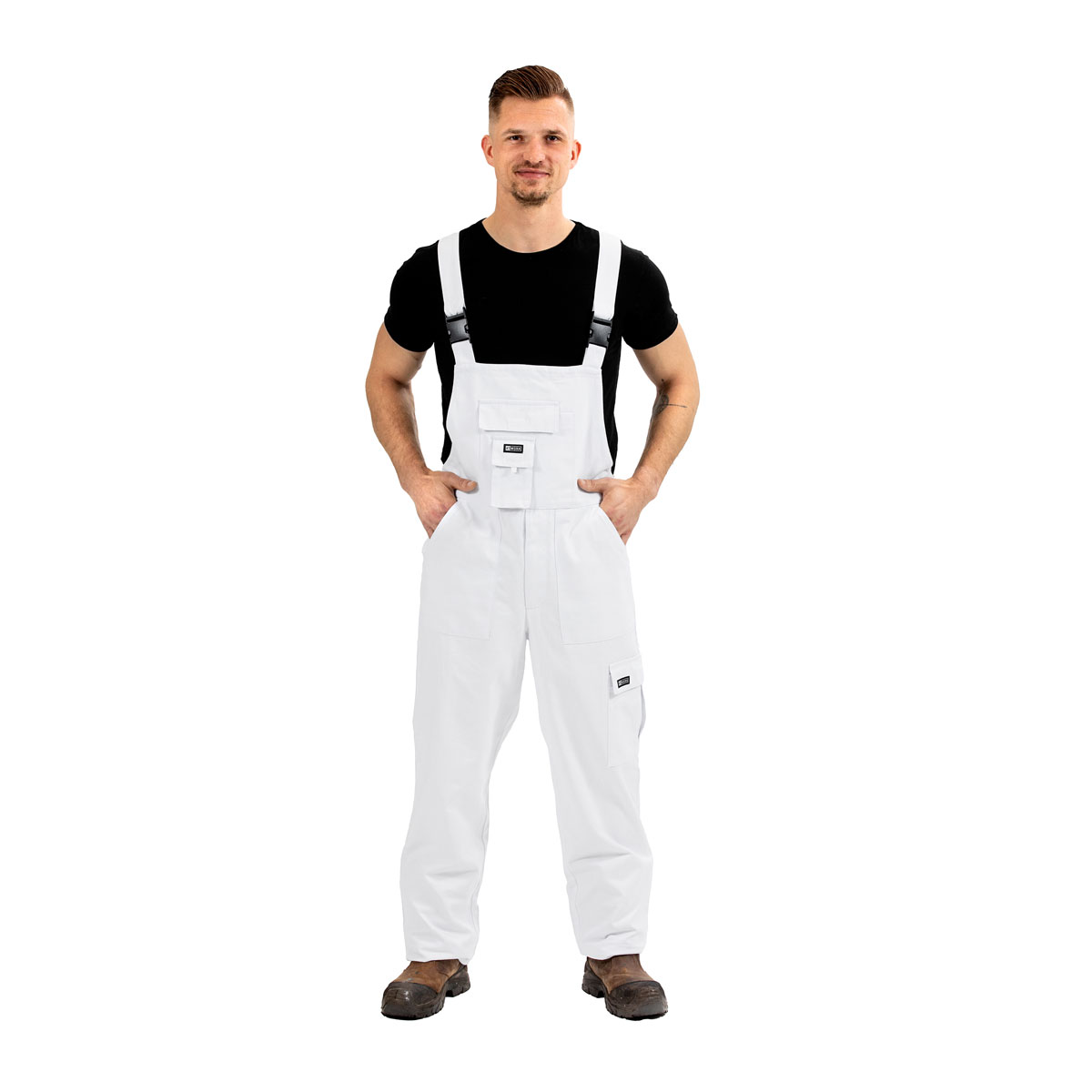 Herren-Arbeitslatzhose weiß Gr. M Herren-Arbeitslatzhose weiß Gr. M