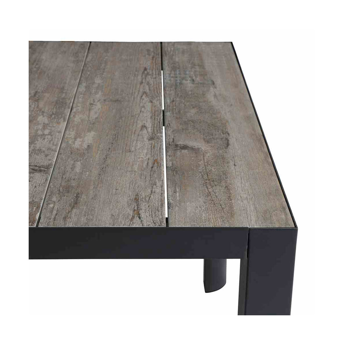 Dining Tisch „Silva“, 220x100 cm, matt anthrazit/washed grey