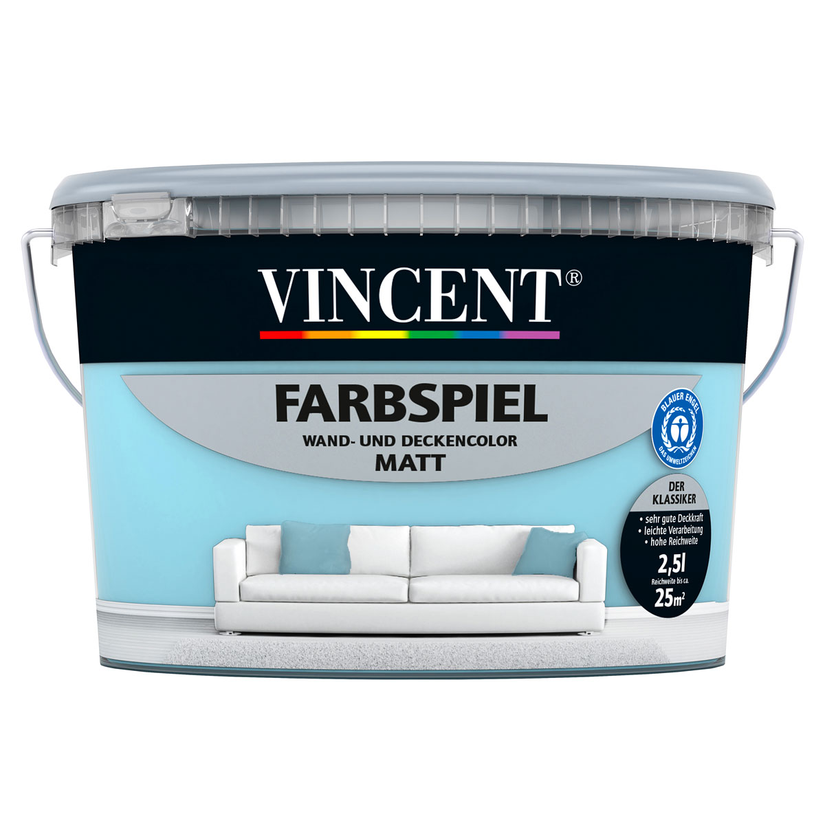 Vincent Farbspiel Aqua matt 2,5 L Vincent Farbspiel Aqua matt 2,5 L
