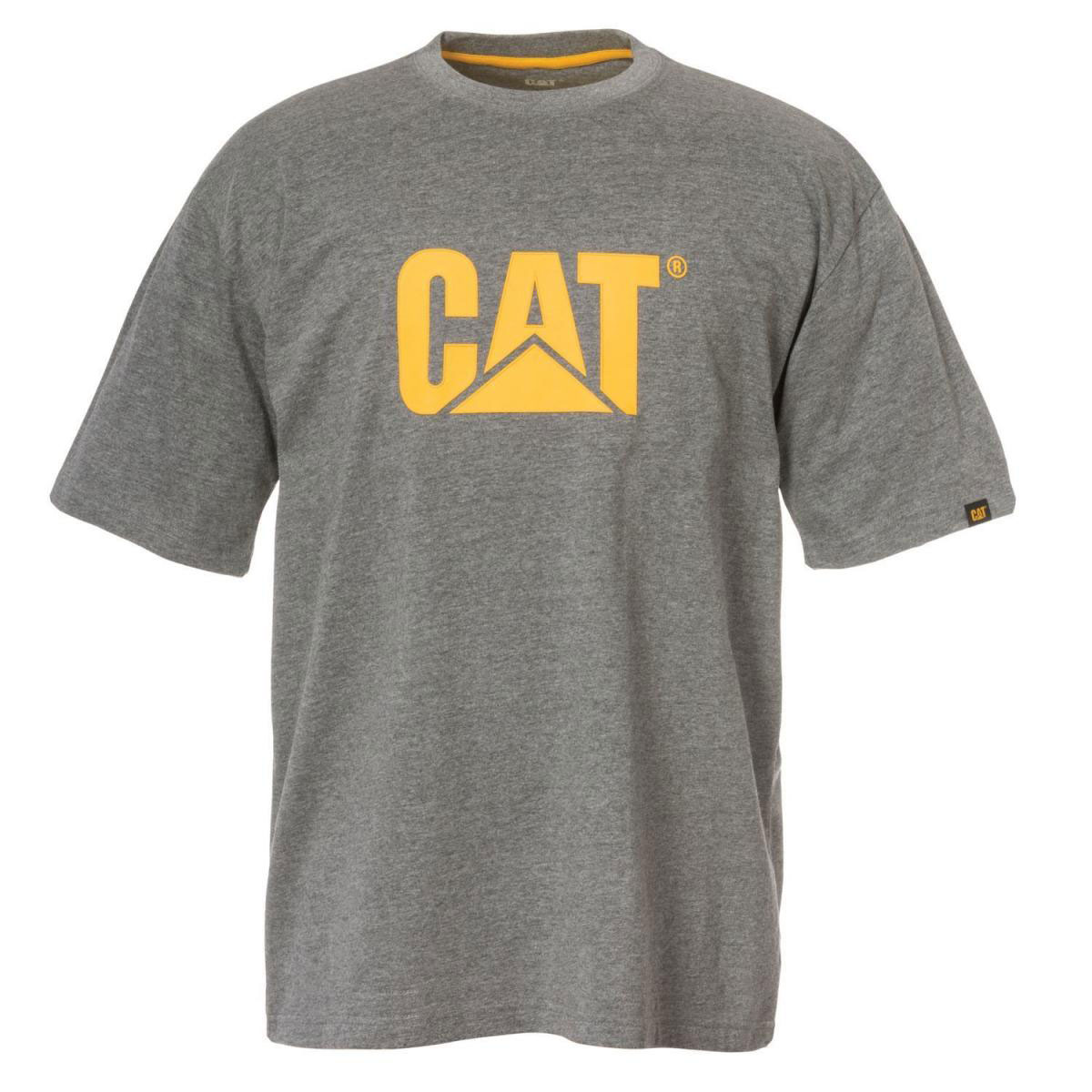 CAT  T-Shirt Logo grau Größe L