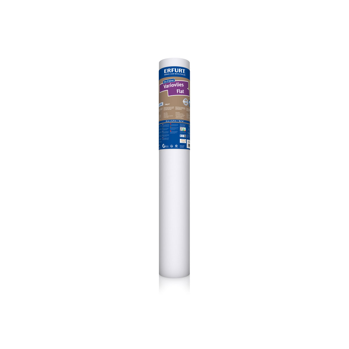 Erfurt Glattvlies Variovlies Flat Classic 150 g/m² weiß 2500 x 75 cm