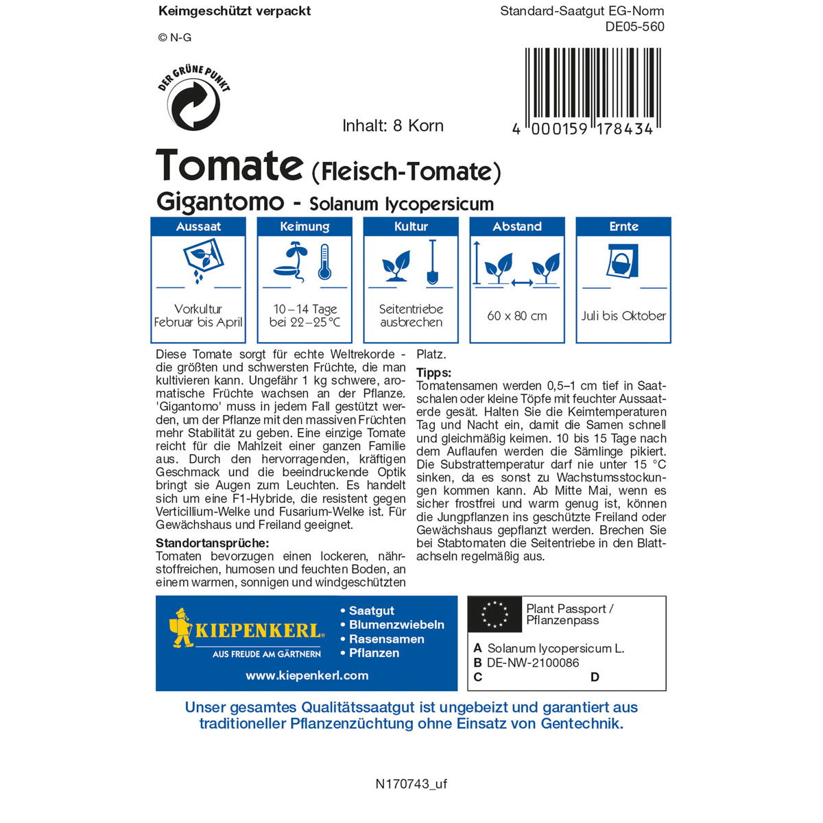 Kiepenkerl Fleisch-Tomate Gigantomo Bild 2