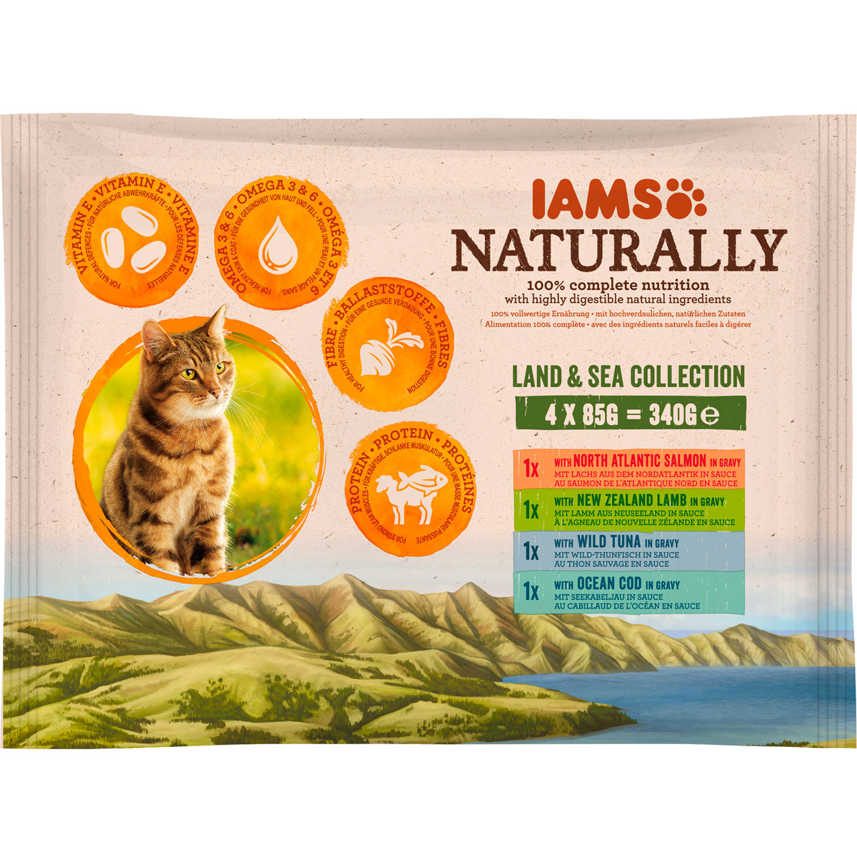 IAMS Nassfutter Naturally Katze Erwachsen Mix 4 x 85 g IAMS Nassfutter Naturally Katze Erwachsen Mix 4 x 85 g