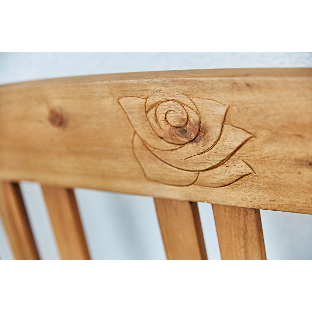 Haveson Gartenbank Lorient 130 x 79 x 50 cm mit Rosendekor Bild 3