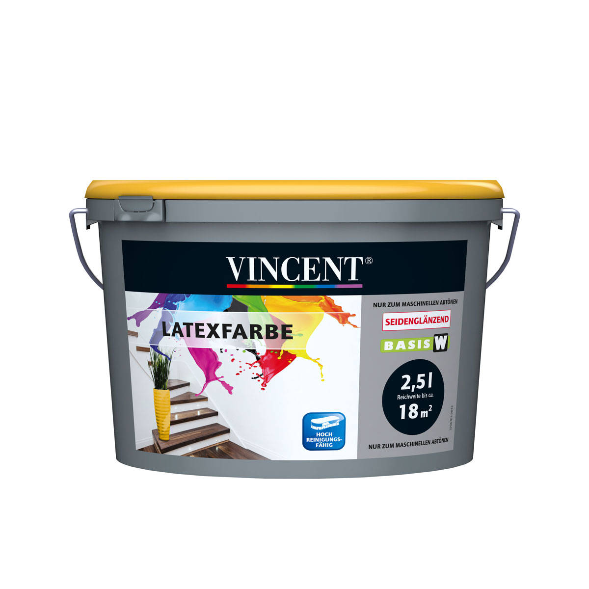 Vincent WandfarbeLatexfarbe MIX IT! seidenglänzend 2,5 l