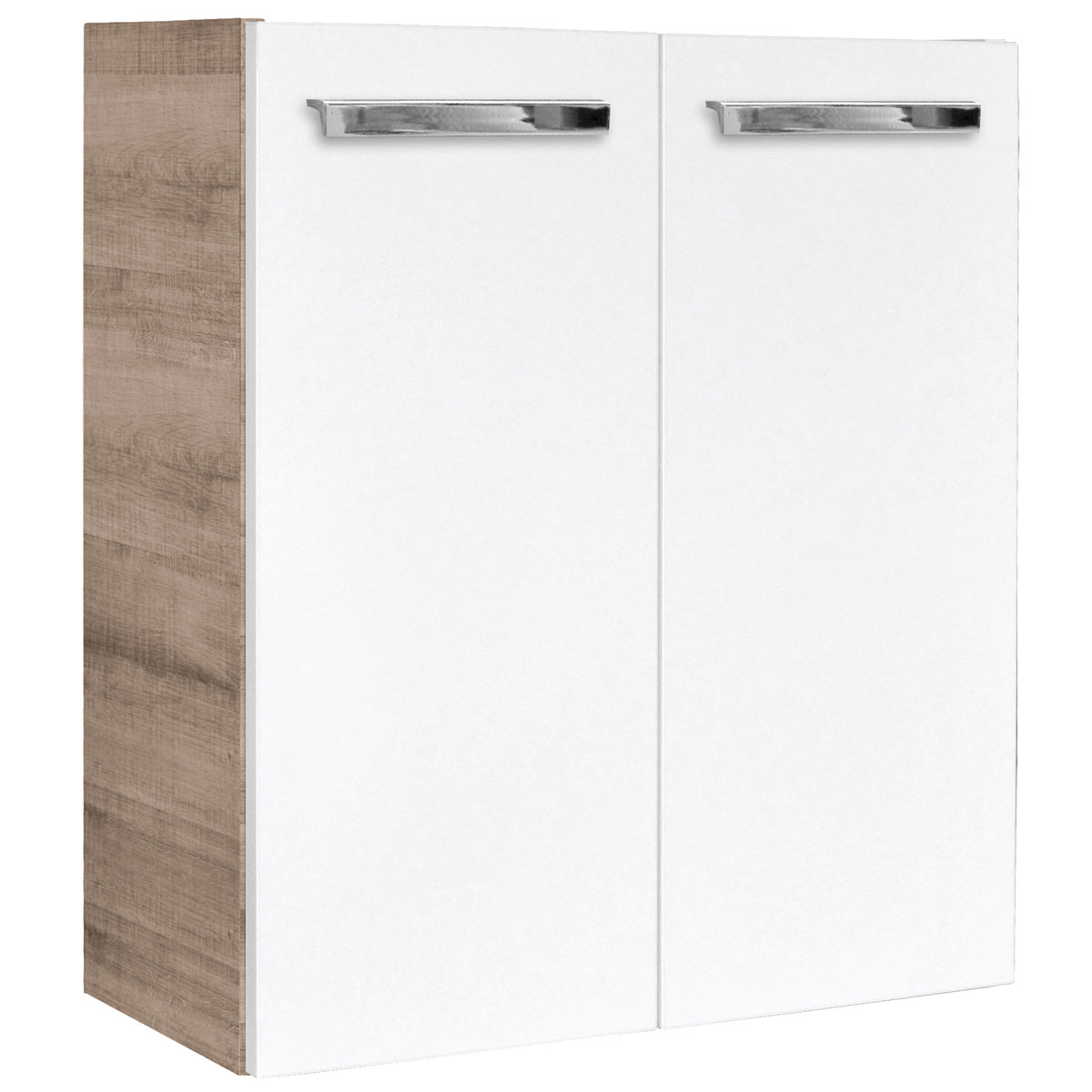 Fackelmann Gäste-WC Waschtischunterschrank SBC 520 x 600 x 243 mm Graueiche/Weiß