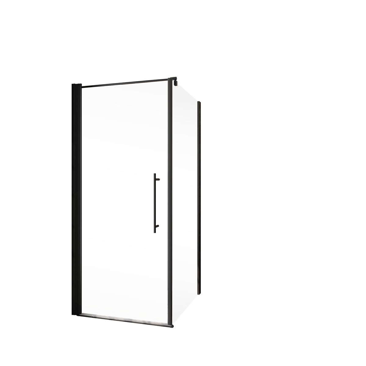 Schulte Drehtür inkl SeitenwandAlexa Style 2.0" Mattschwarz 192 x 90 cm