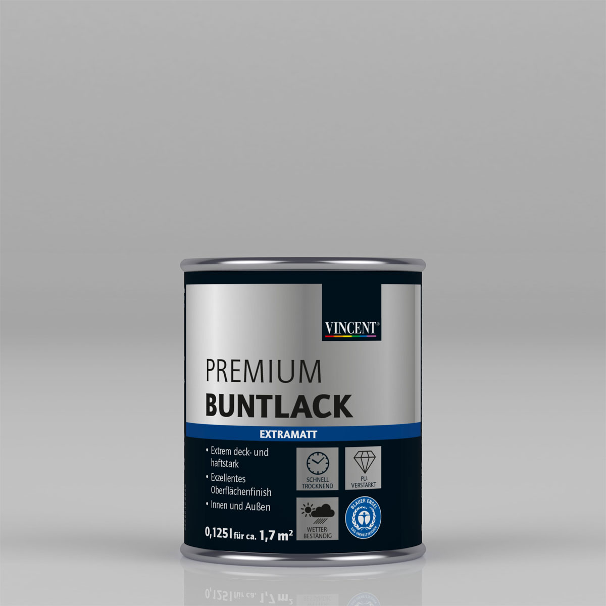 Vincent Premium Buntlack Pastellgrün extramatt 125 ml