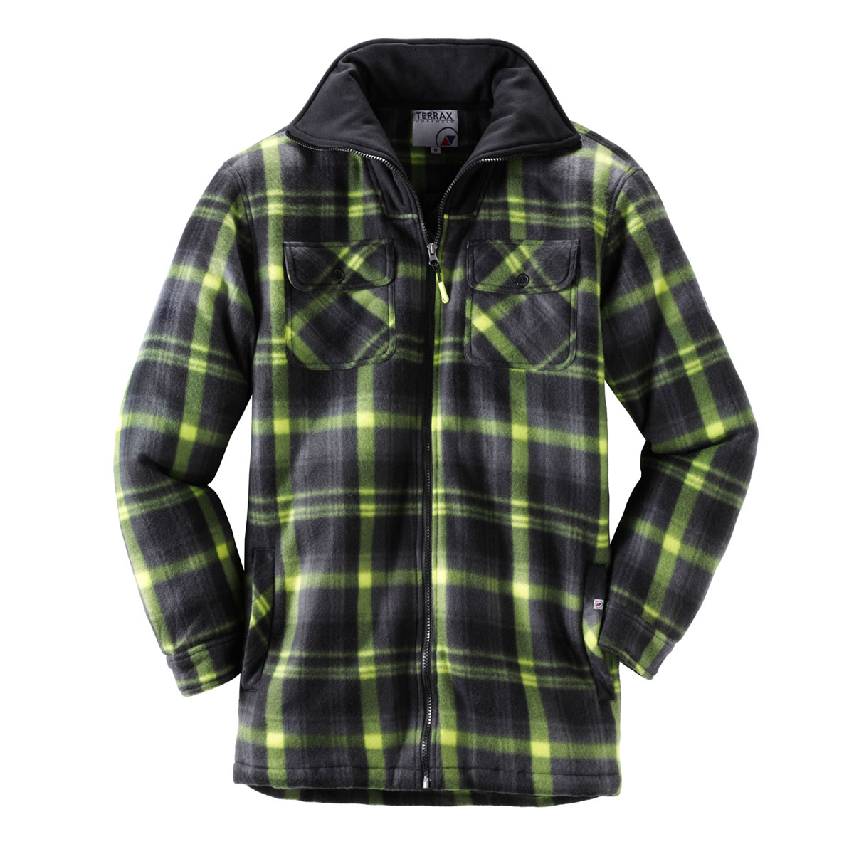 Terrax Workwear Thermohemd schwarz-limette Größe 3XL