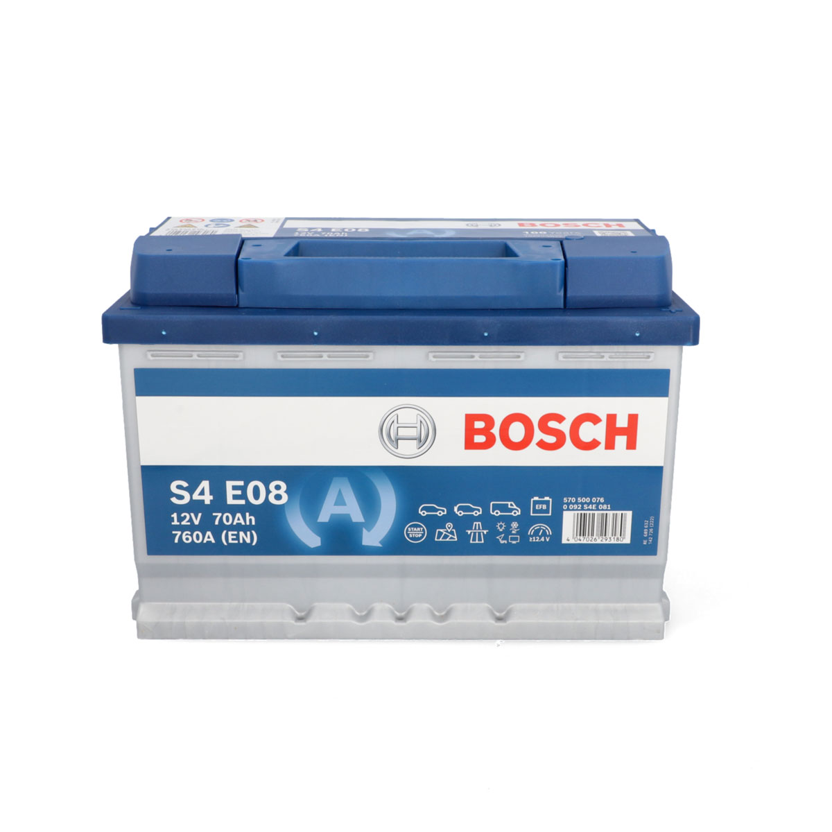 Bosch Autobatterie S4 EFB 70Ah/760A