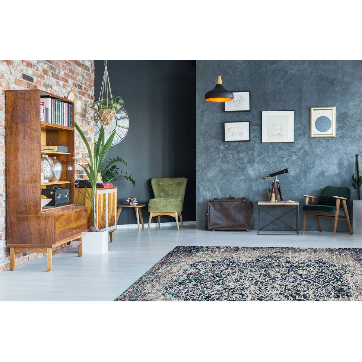 Flachflorteppich „River 140“, grau/multi Bild 2