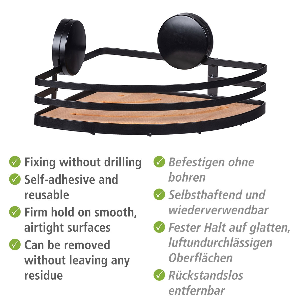 Wenko  Static-Loc Eckablage Alba Badezimmerablage Bild 4