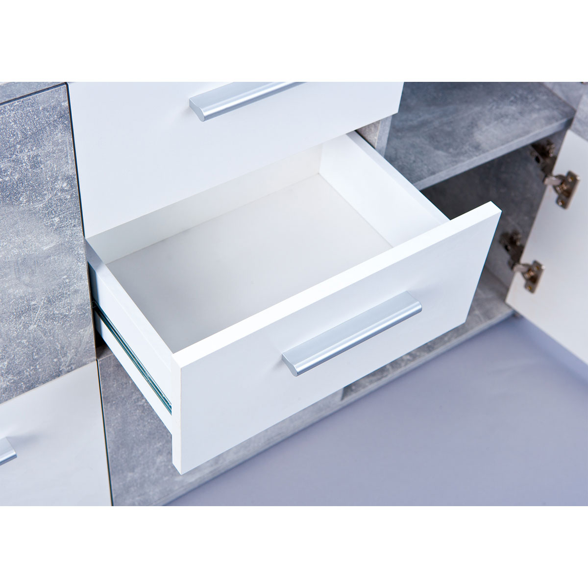 Inter Link FSC Kommode „Flavius“, Beton-weiß, 115x77x30 cm Bild 7