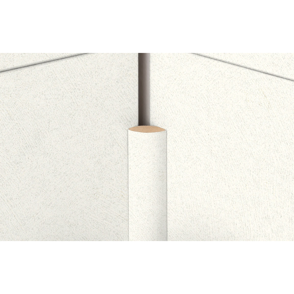 Viertelstab weiß Struktur 2,6 m