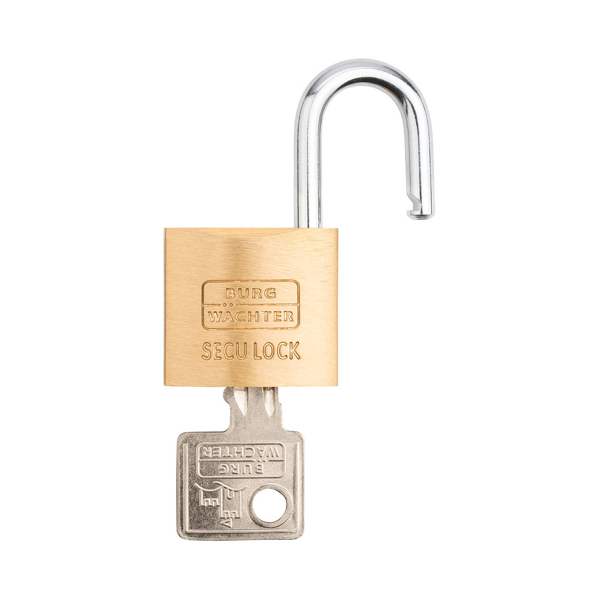 Burg Wächter Vorhängeschloss-Set Quadro 405 30 GL 28,9 x 48,9 x 11,8 mm Messing Bild 3
