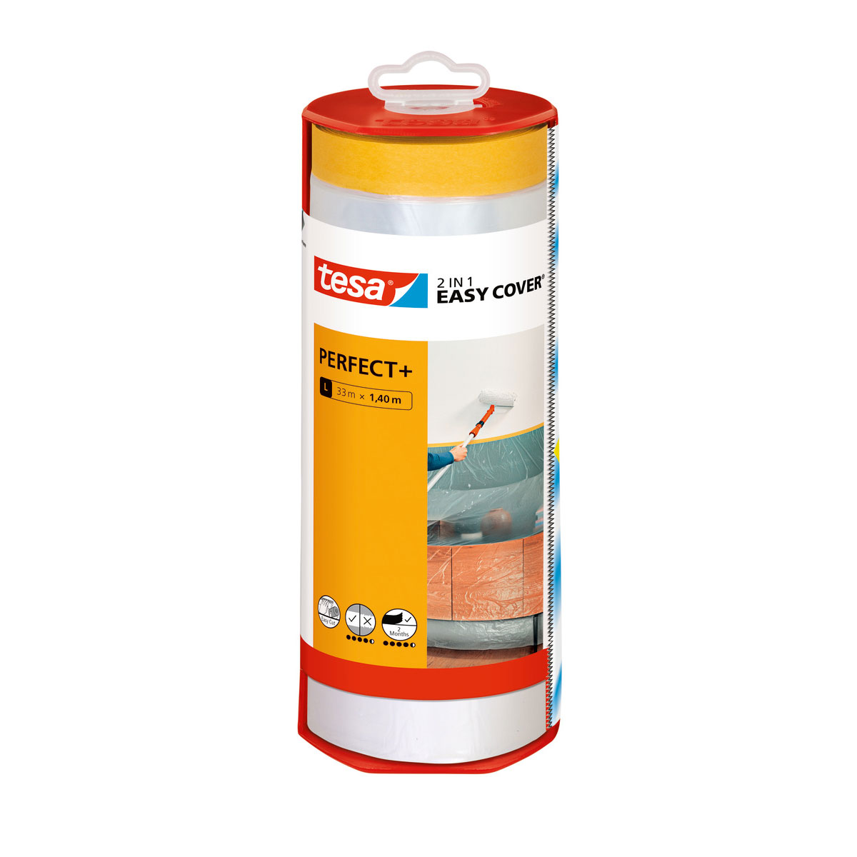 Tesa Malerband Easy Cover Perfect+ Spender und Refill 33 x 1,4 m