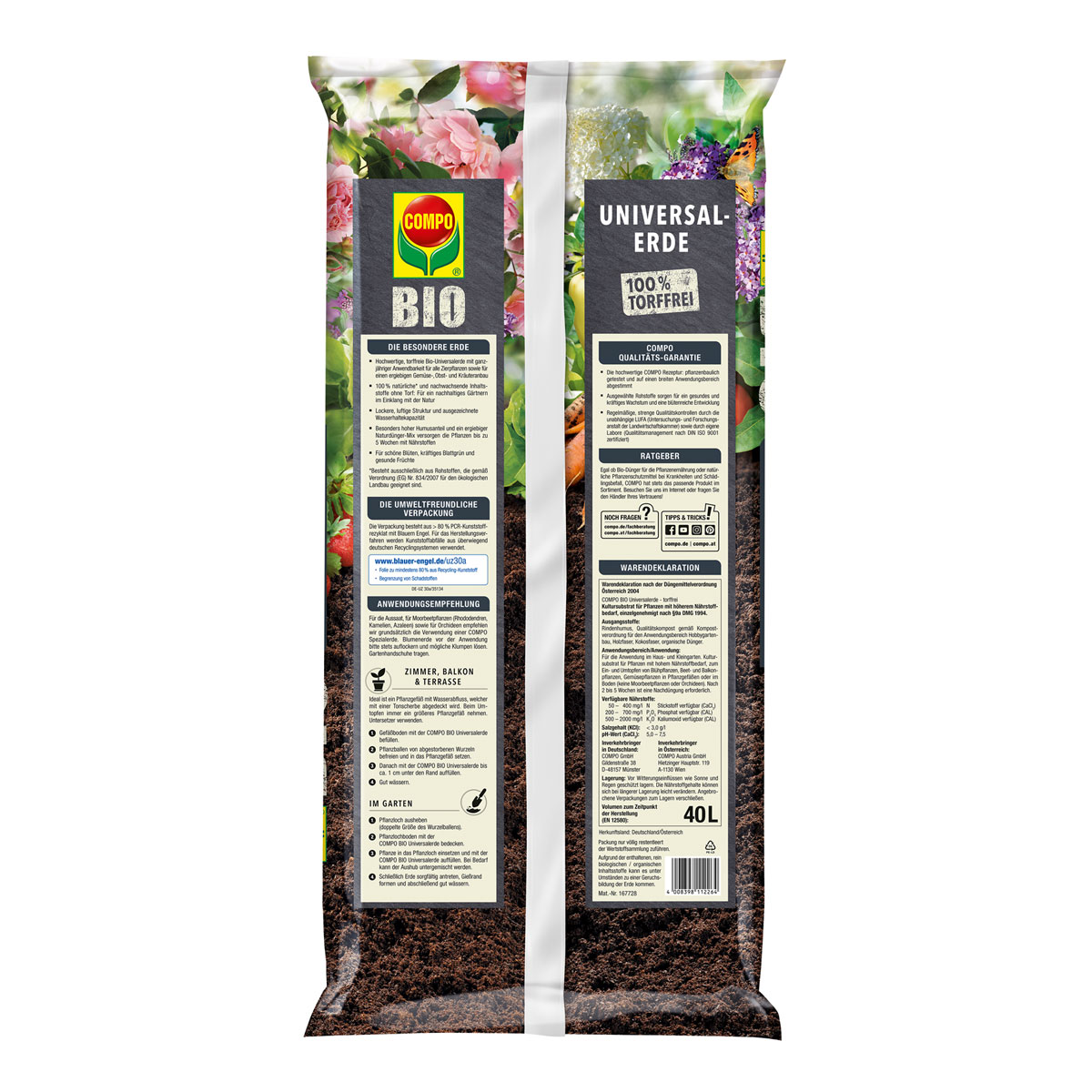 Compo BIO UniversalErde torffrei 40 L 645447
