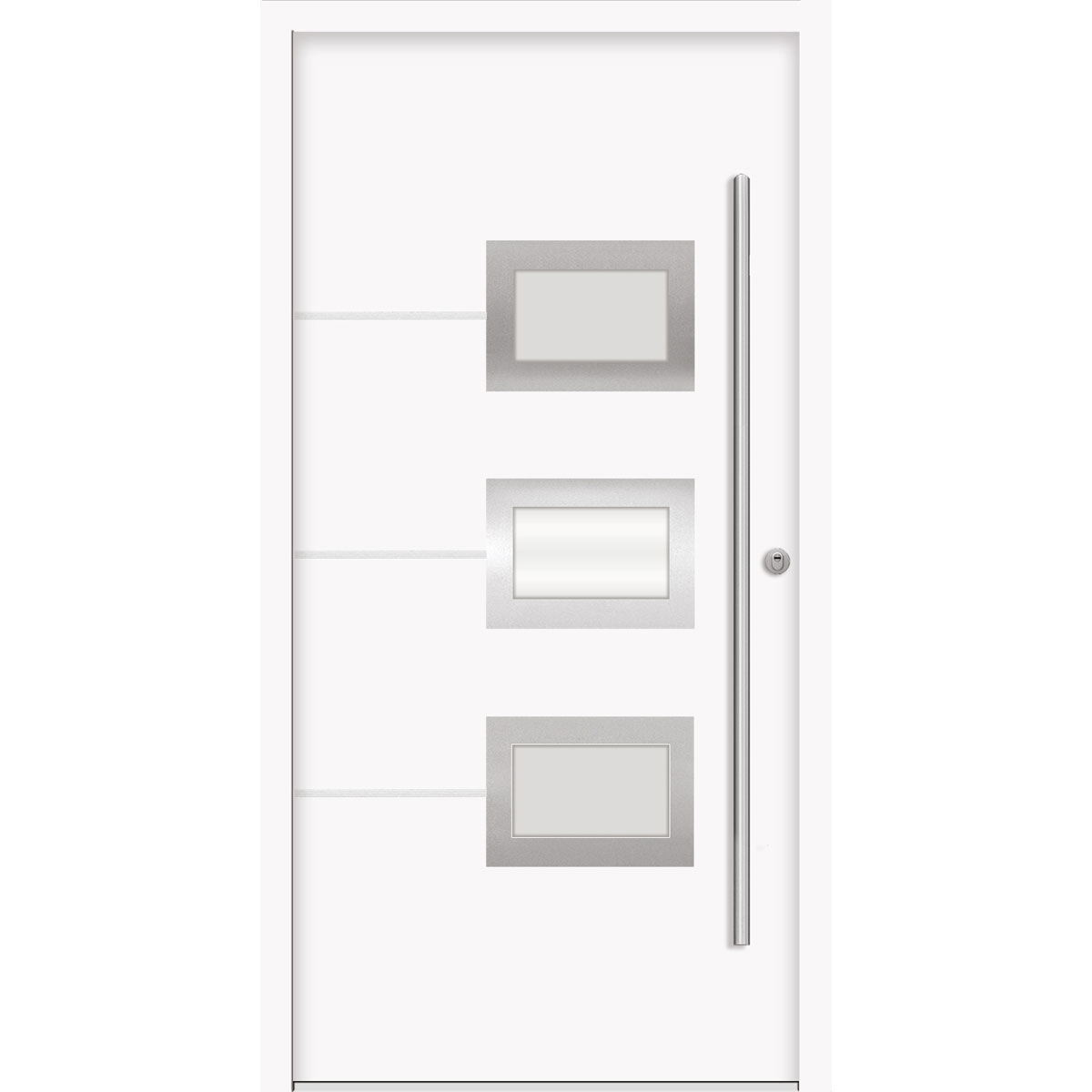 SplenDoor Premium-Haustür Passivedoor Bergen RC2 energiesparend einbruchsicher weiss 100 x 210 cm rechts