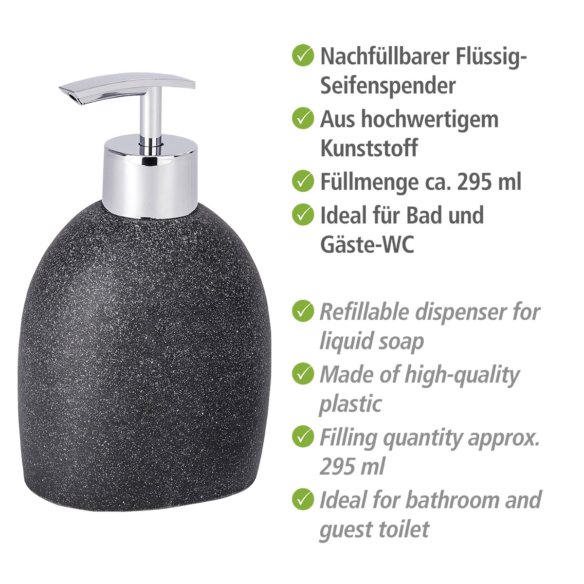 Wenko Seifenspender Puro anthrazit ca 295 ml Bild 2