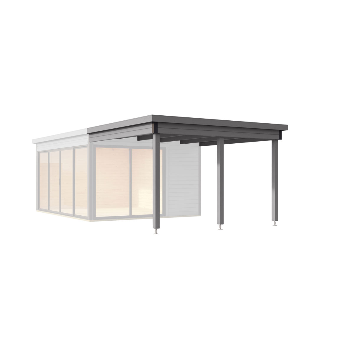 Anbau für Designhaus 412 Größe 2 hellgrau