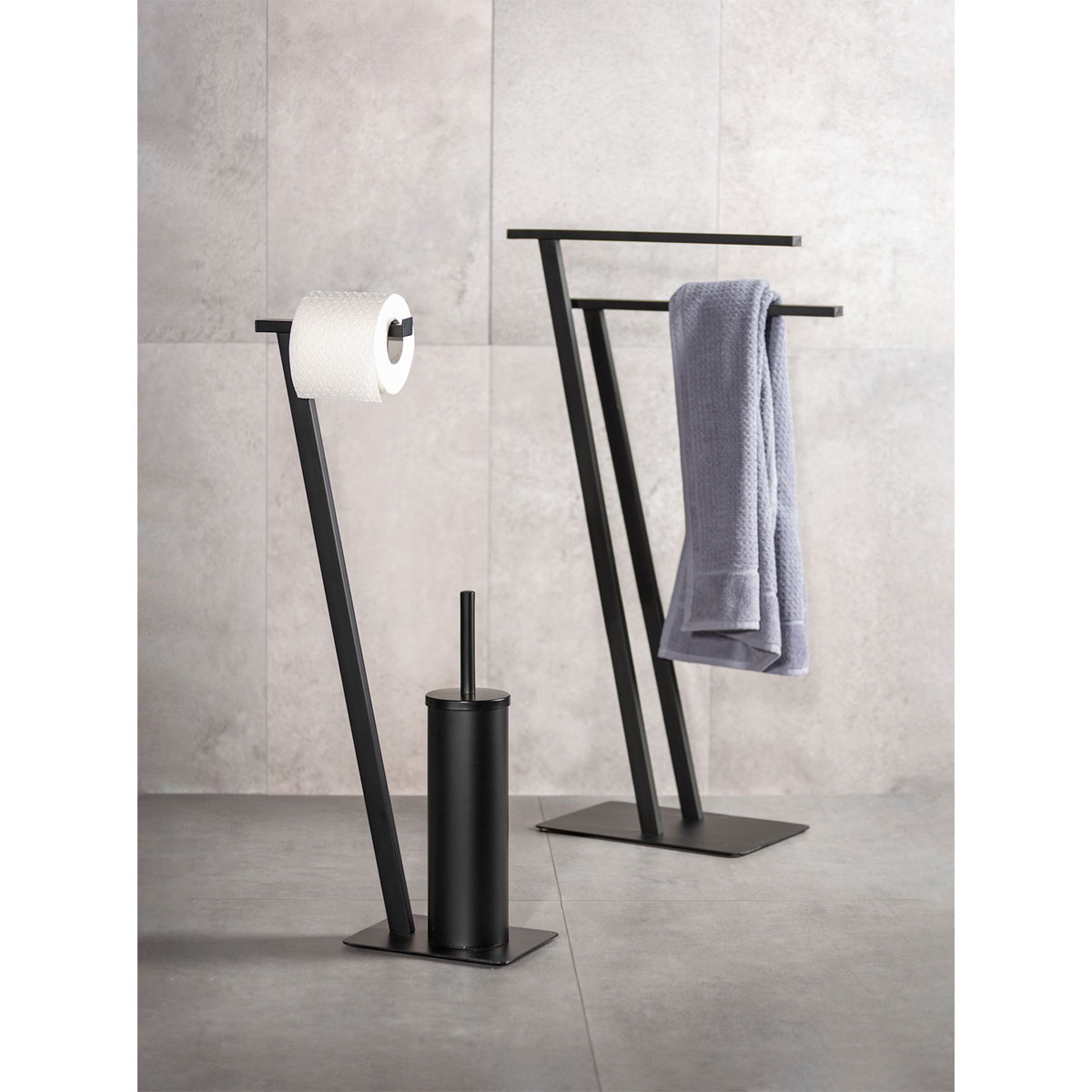 Wenko  Stand WC-Garnitur Lirio Schwarz matt Bild 5