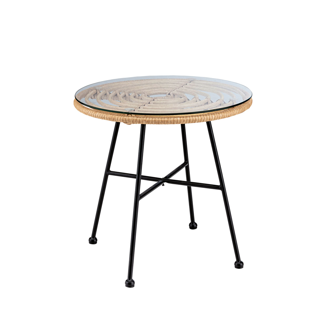 Haveson Beistelltisch Bali schwarz-braun-meliert Bild 1