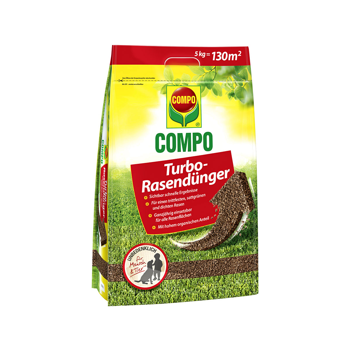 Compo Turbo-Rasendünger 5 kg für 130 m²