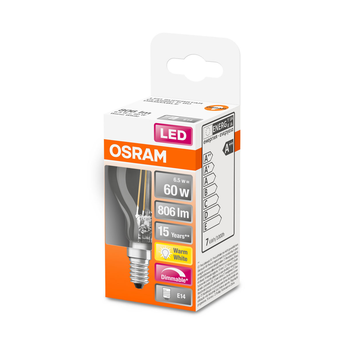 Osram LED-Leuchtmittel E14 dimmbar 60W Bild 2