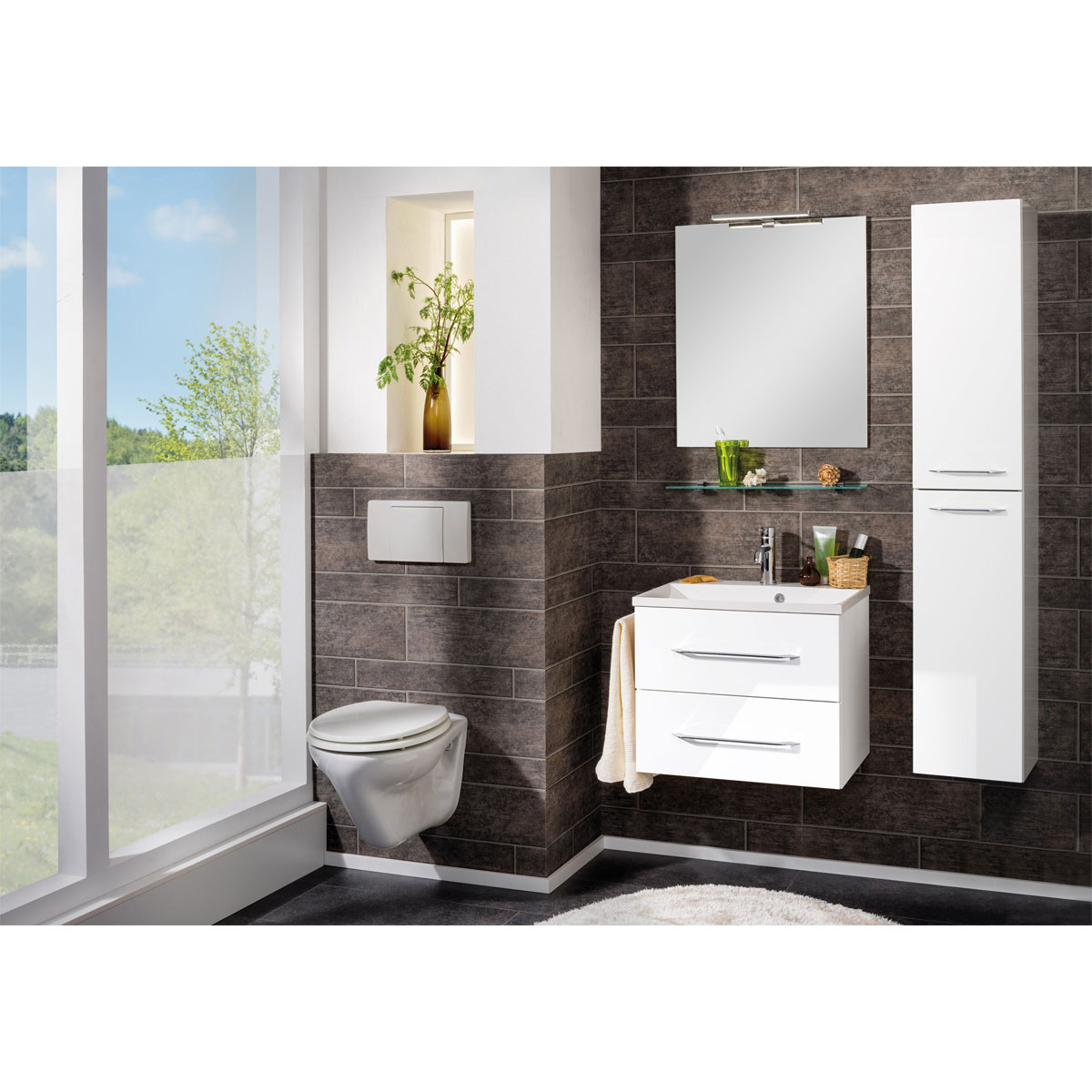 Fackelmann Hochschrank B.clever 30 x 159 x 32 cm weiß Bild 4