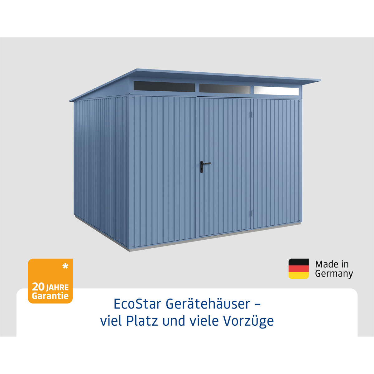 EcoStar  Gerätehaus Trend-PTyp 3RAL5014 1 flg Bild 2