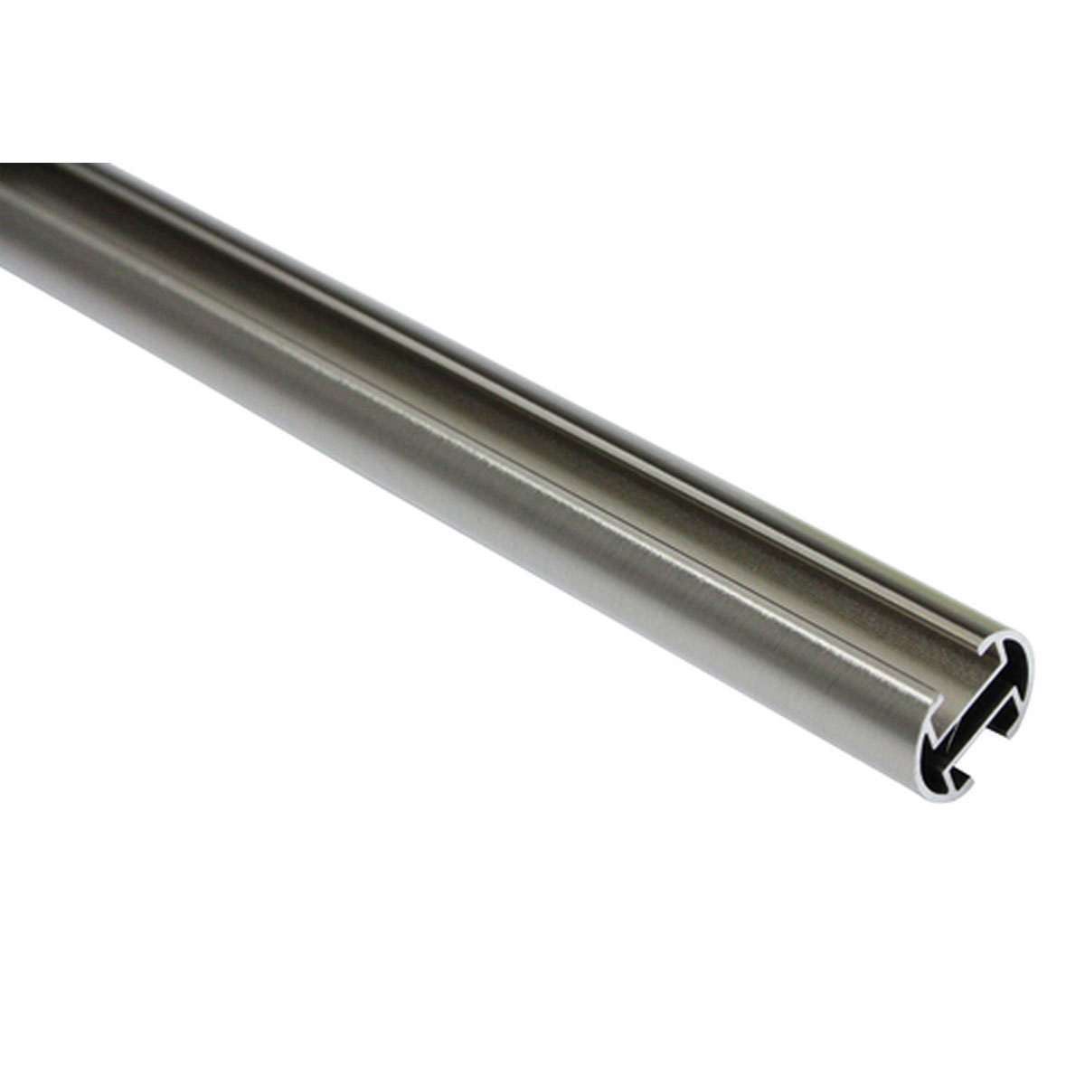 Gardinia Gardinenstange Chicago 160 cm mit Innenlauf II Durchmesser 20 mm Edelstahl-optik