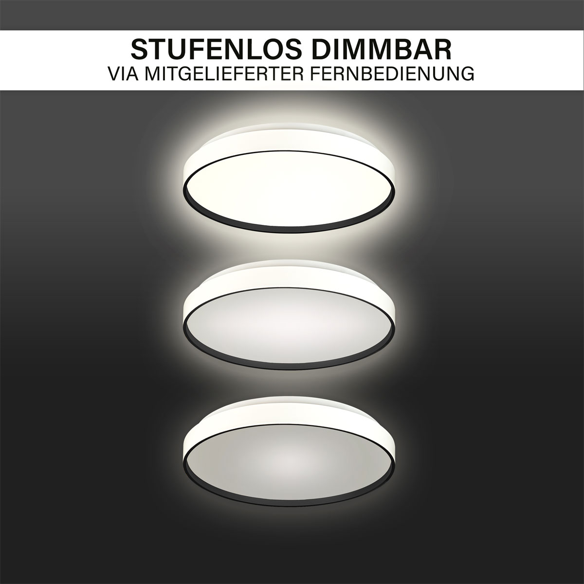 Decken-Wandleuchte SHINING JUPITER BLACK 1800K 24W Bild 8