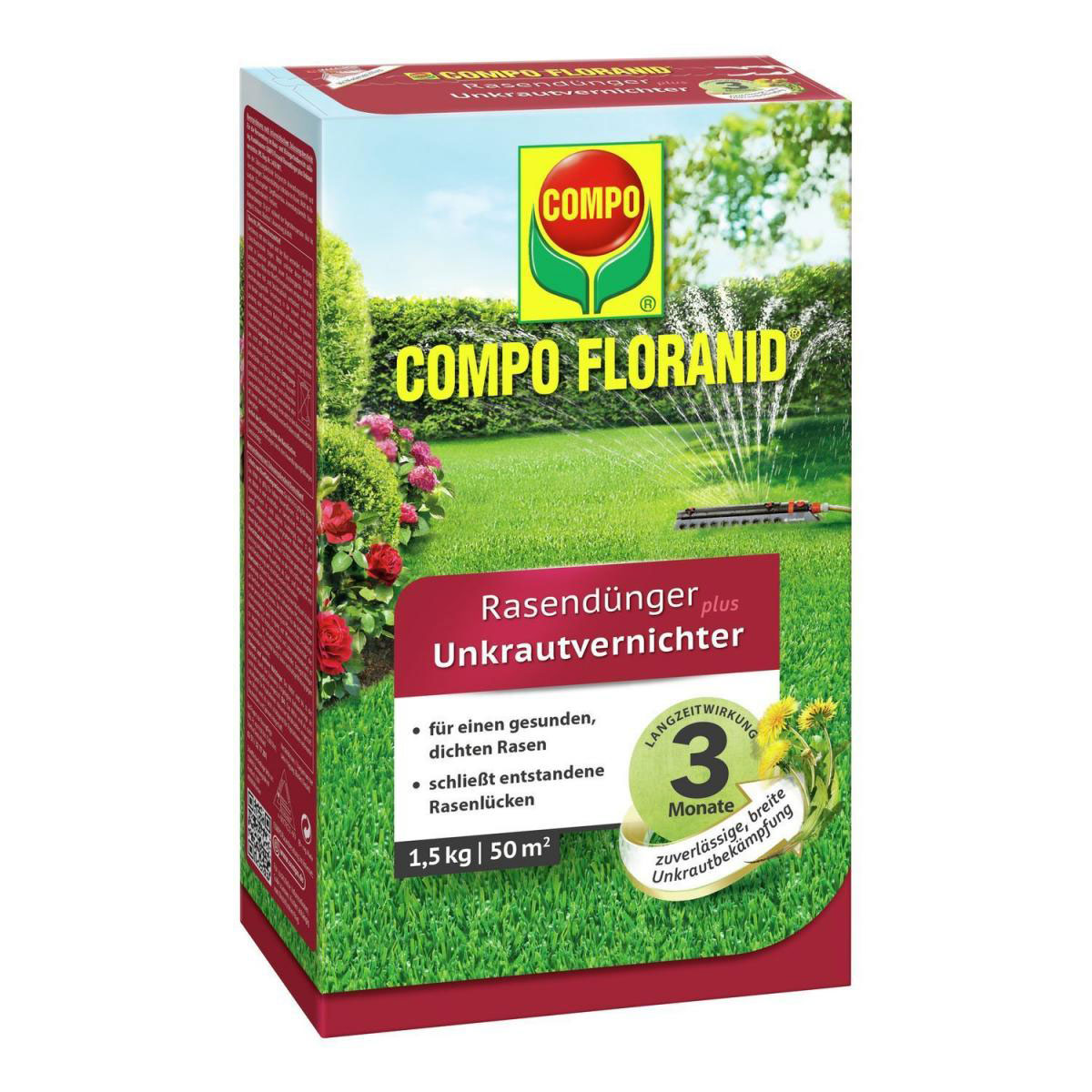 Compo FLORANID Rasendünger plus Unkrautvernichter für 50 m² 1,5 L