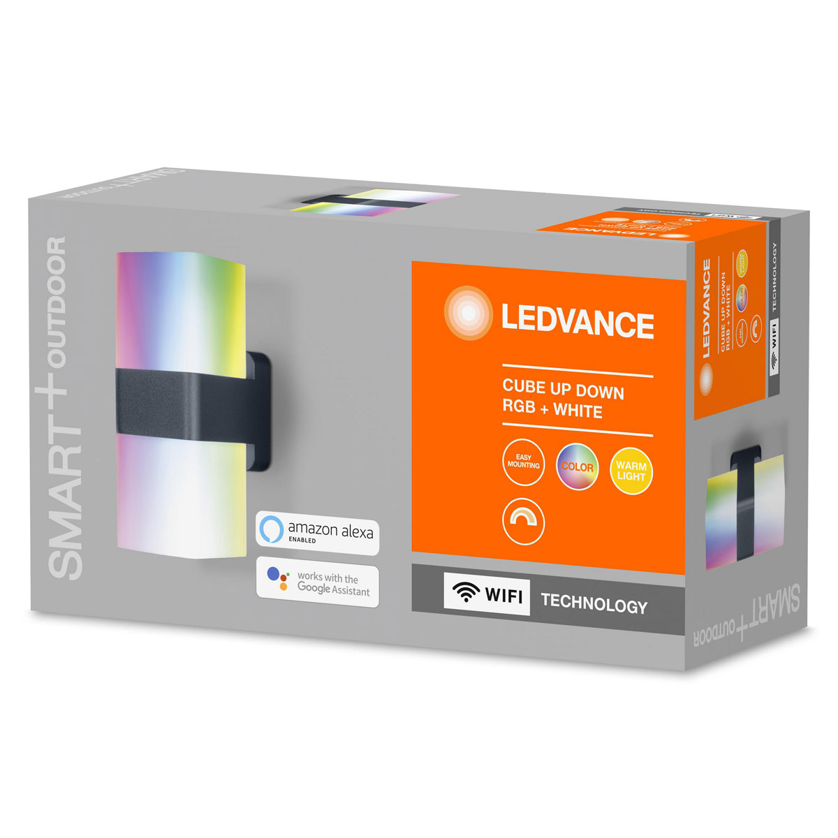 Ledvance SMART+ Außenwandleuchte Cube Up Down 8 x 20,5 x 11 cm grau Bild 5