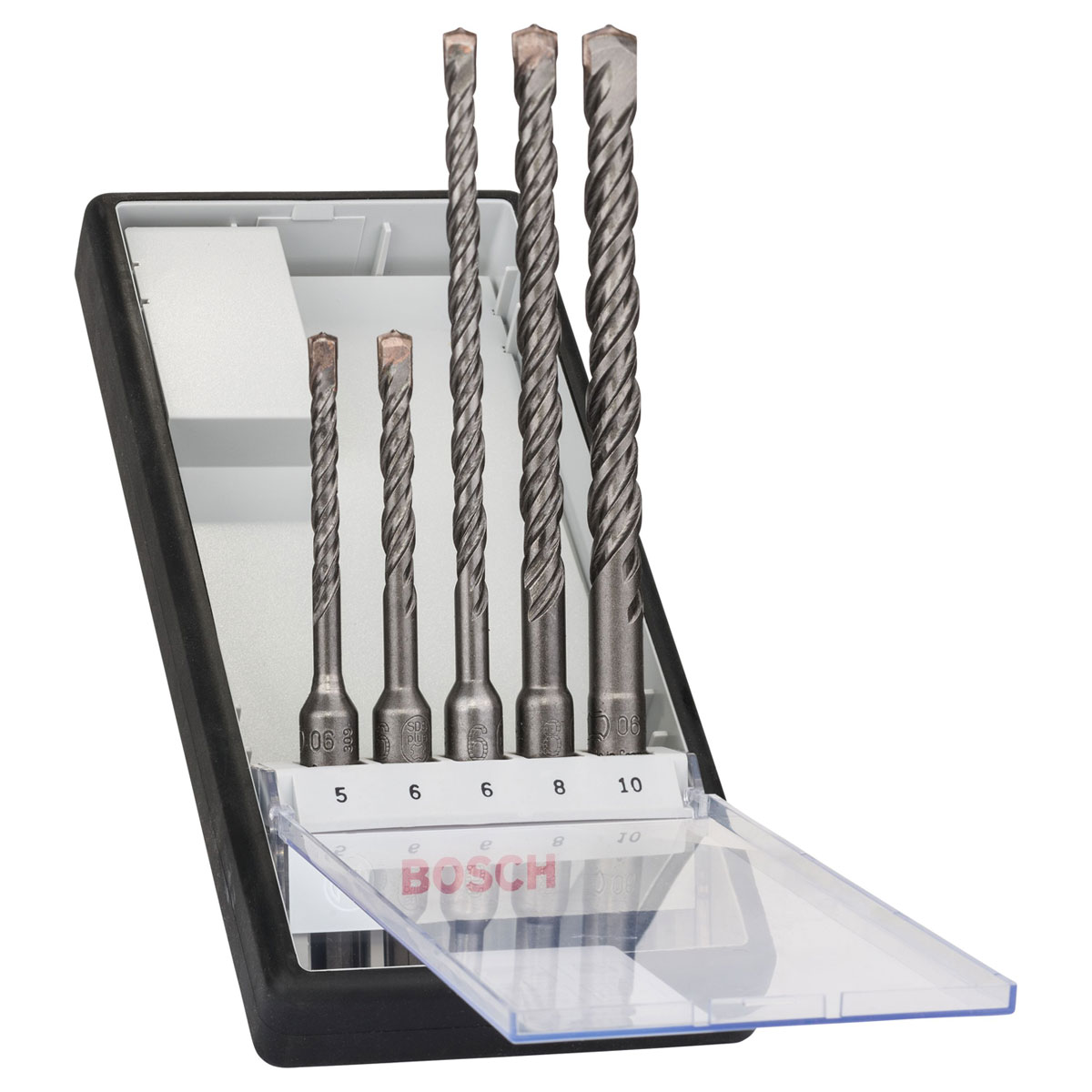 Bosch Professional 5-teiliges SDS plus-5 Hammerbohrer-Set Robust Line 5–10 mm