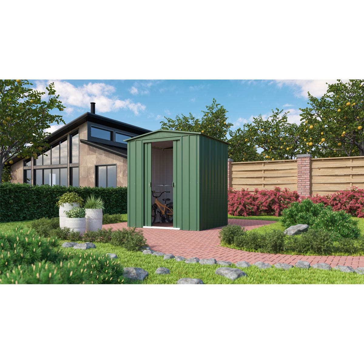 Gerätehaus Gartenmanager Dream 65 jade