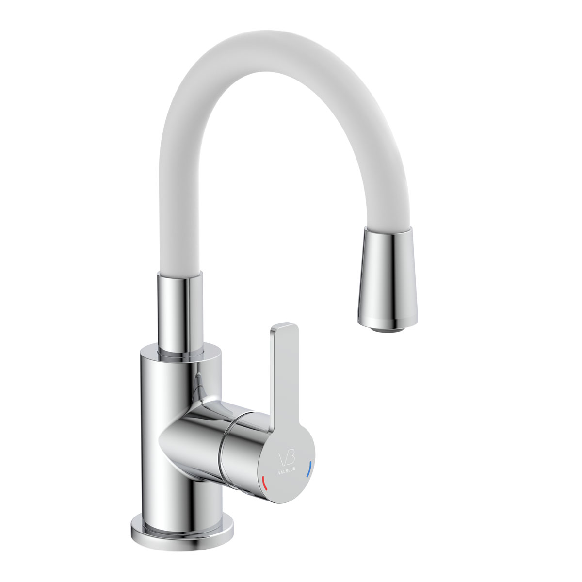 Valblue Samo Waschtischarmatur, Farbe: Chrom/Weiß