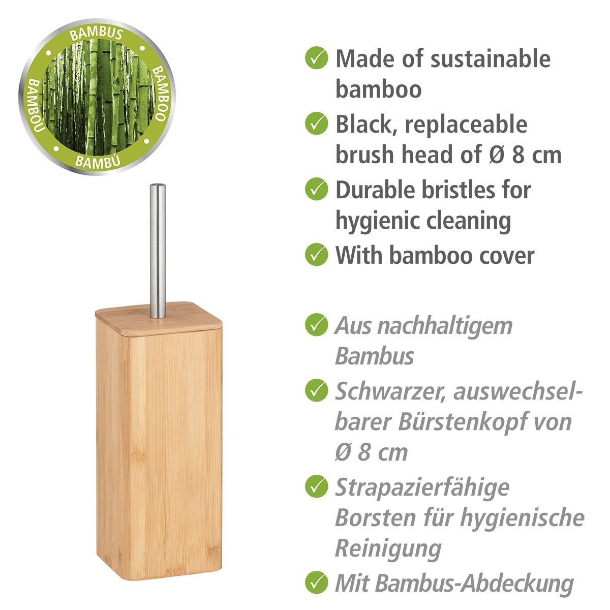 Wenko WC-Garnitur Bambusa Bild 3