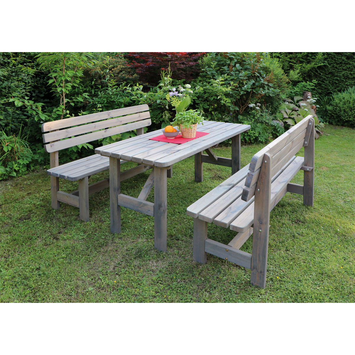 Promadino Holz-Garnitur Summer grau