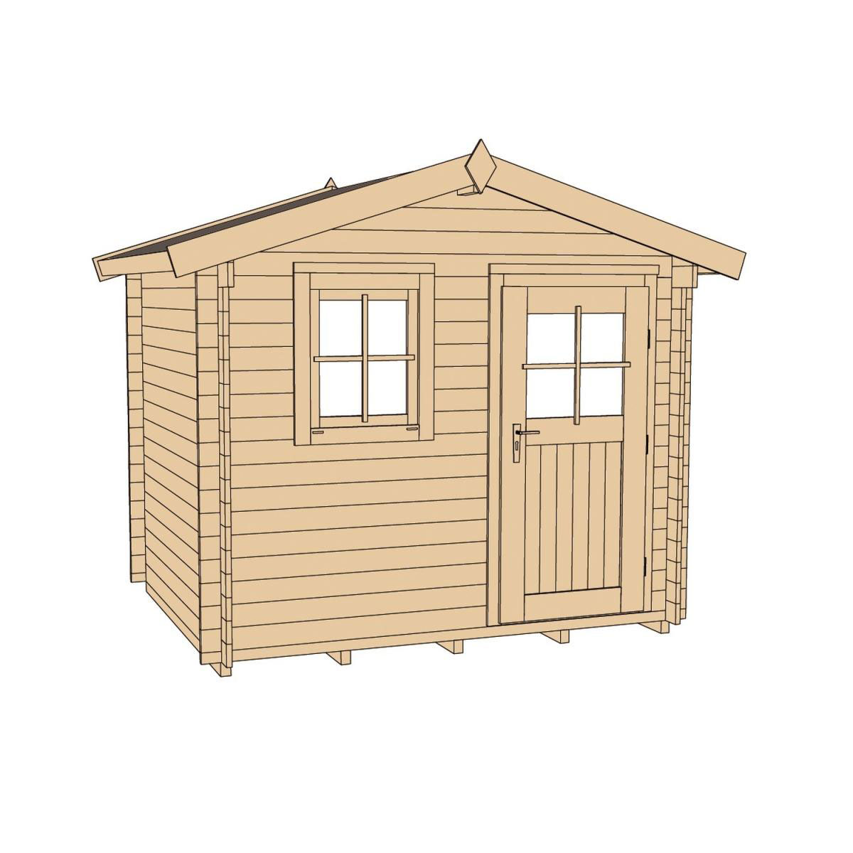 Weka Gartenhaus Premium 28 mm Flügetür 250 x 250 cm Bild 3