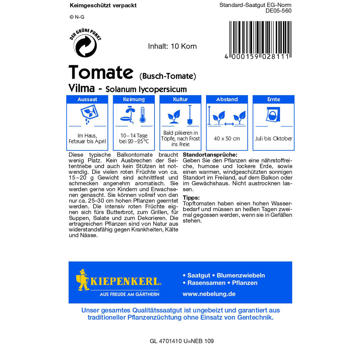 Kiepenkerl Tomate Vilma Bild 3