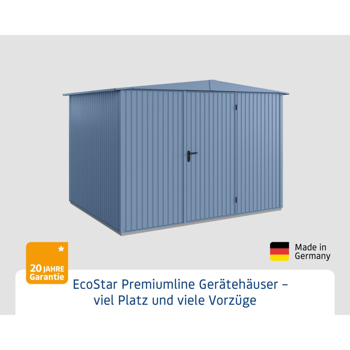 EcoStar  Gerätehaus Trend-STyp 3RAL5014 1 flg Bild 2