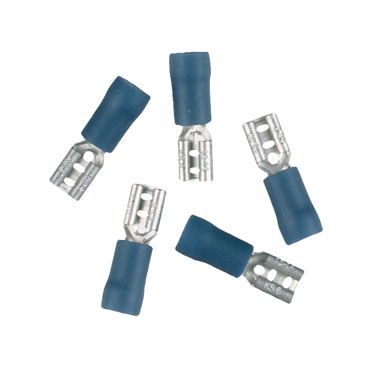 Krone  Flachsteckhülsen blau 5 St.