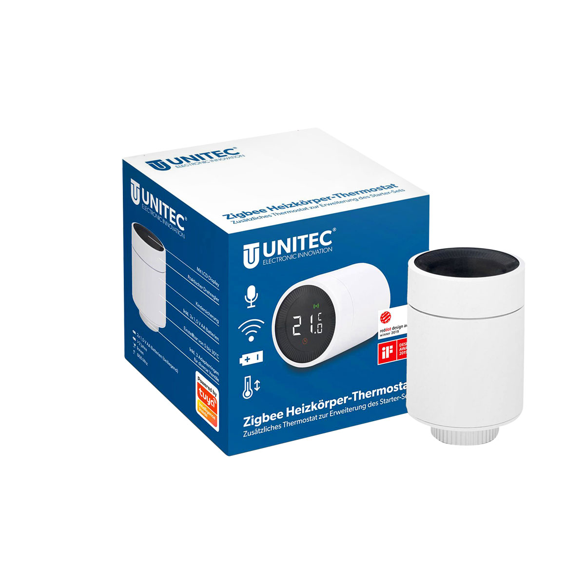 Unitec Smartes Heizkörper-Thermostat Zigbee Bild 2
