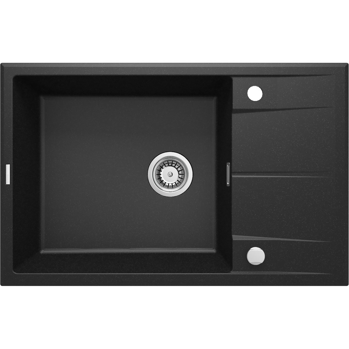 deante 1 Becken Granitspüle ERIDAN mit Abtropffläch graphit metallic