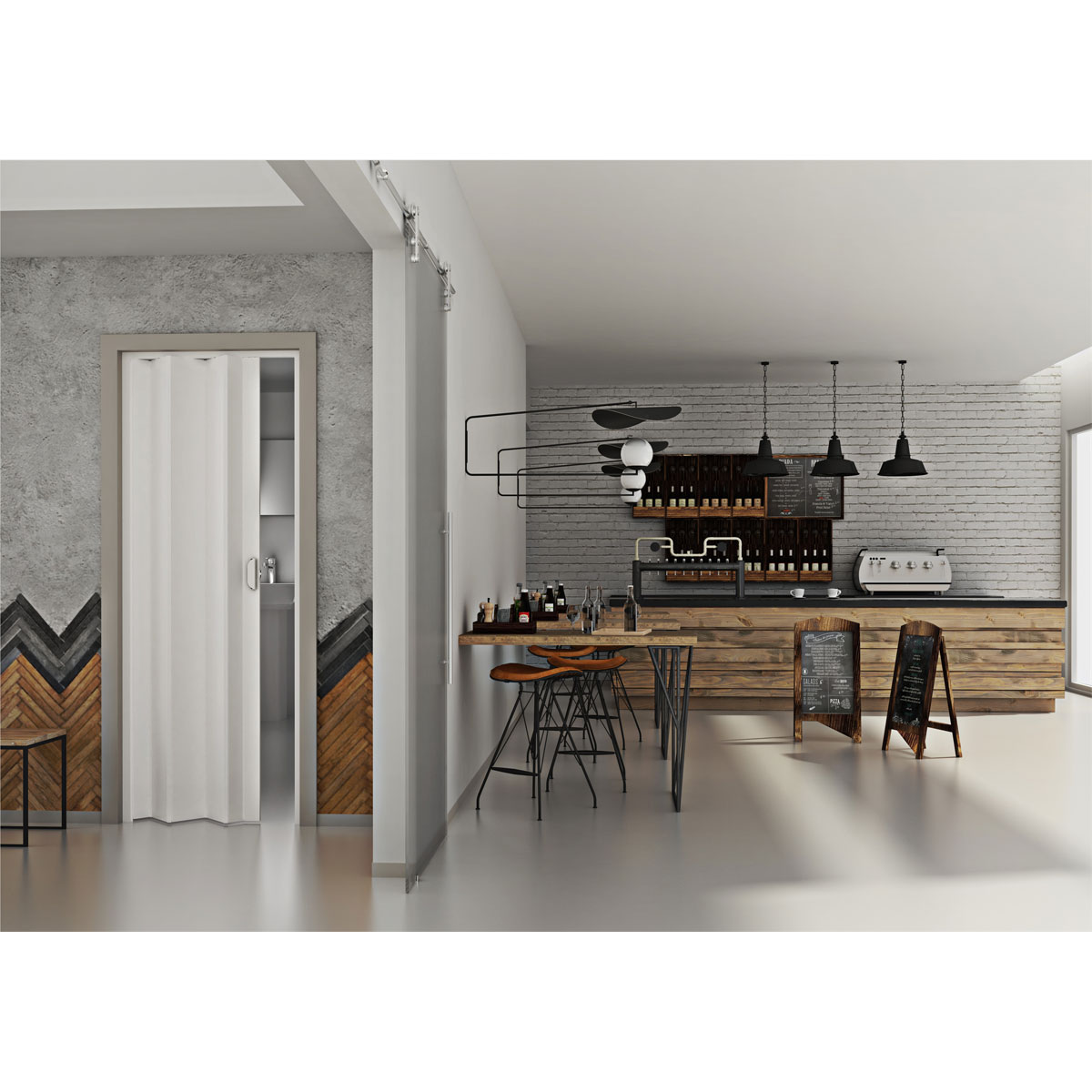 FORTE Kunststoff-Falttür Monica weiß Bild 2