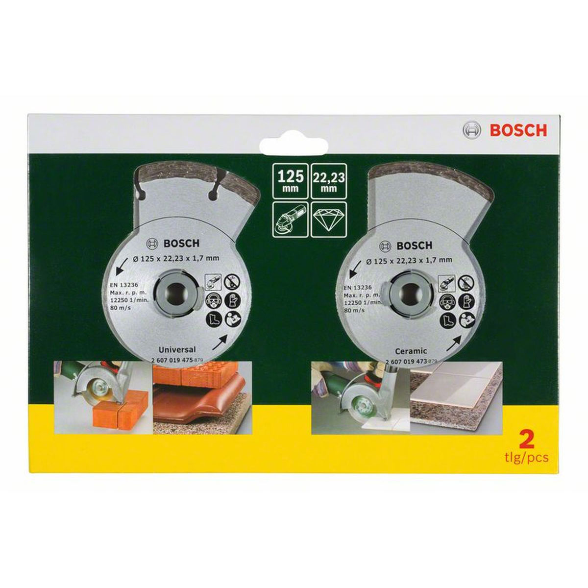 Bosch  Diamanttrennscheibe-Set Durchmesser 125 mm 2 Stück