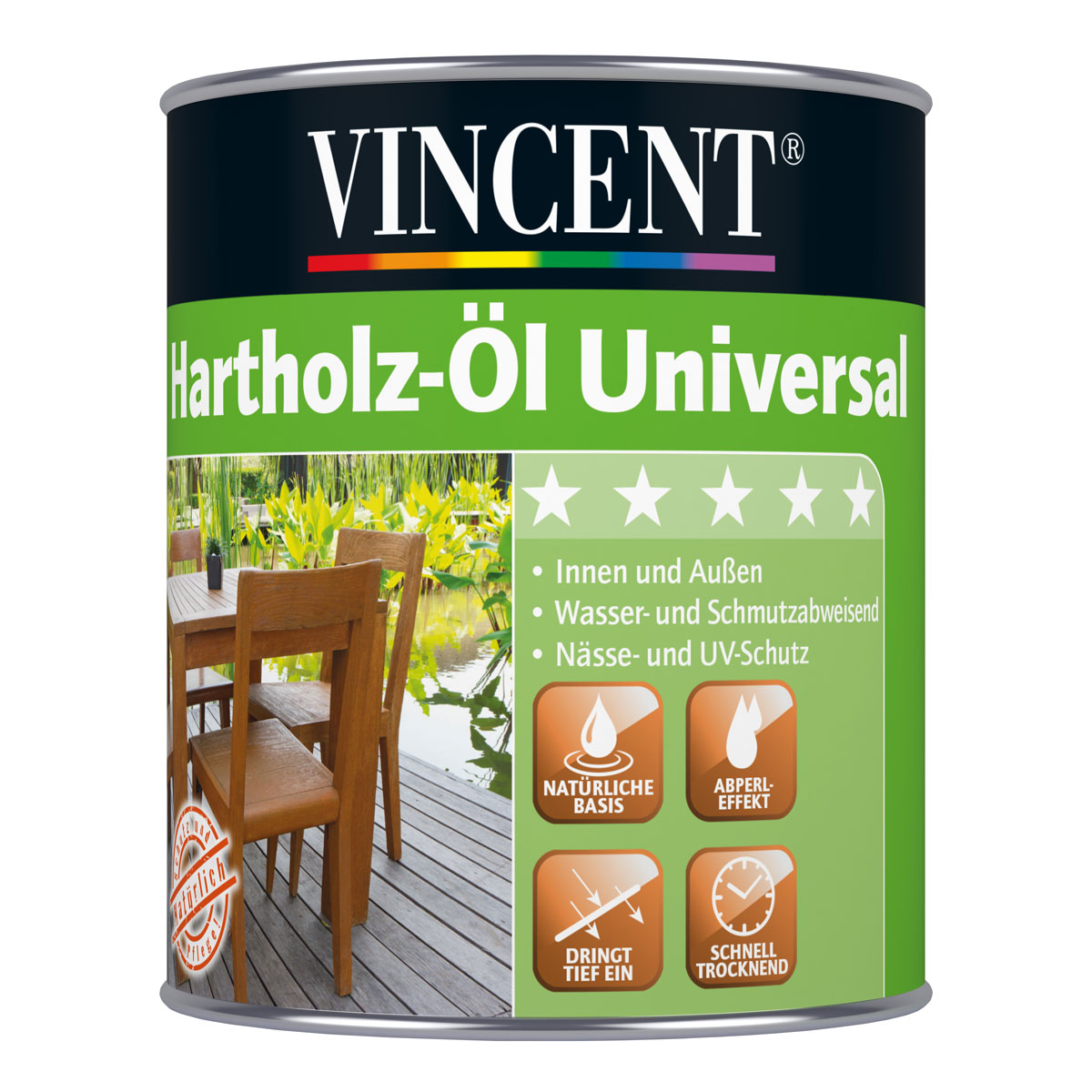 Vincent Hartholz-Öl Universal Dunkel 750 ml
