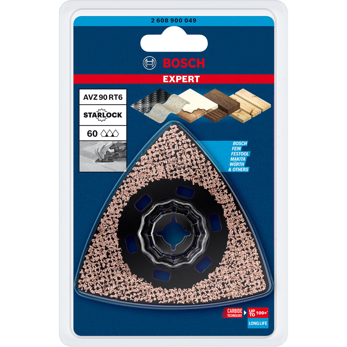 Bosch Professional  Expert Sanding Plate AVZ 90 RT6 Blatt für Multifunktionswerkzeuge 90 mm Bild 2