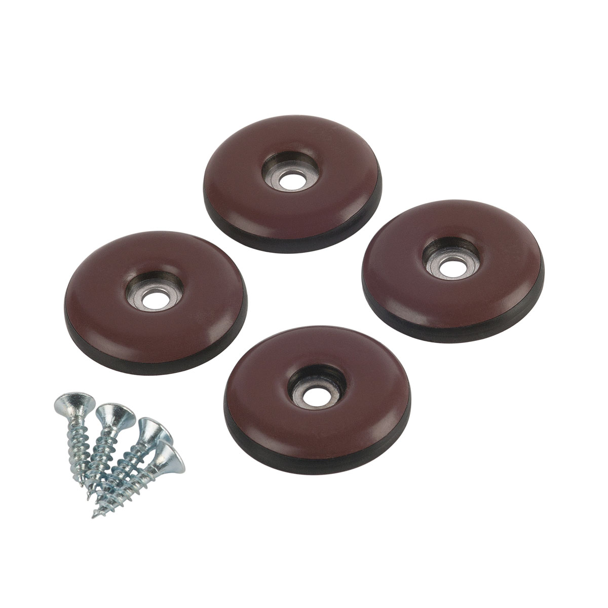 Suki Universalgleiter Easy Glider mit Schraube Durchmesser 3 cm braun 4 Stück